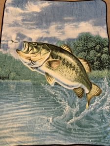Largemouth Bass Fish Fishing Camouflage American Flag Blanket Throw Bedding  Room Decor Flannel Blankets for Bed Sofa Thick