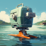 Mock image of an old timey outboard motor