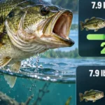Illustration explaining how some largemouth bass grow from about 8 pounds to exceptional 13-pound size