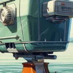 Mock image of an old timey outboard motor
